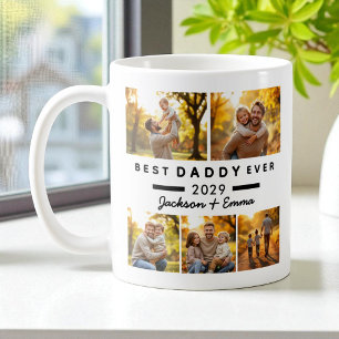 Bästa pappa någonsin 5 Photo Collage Fars dag Kaffemugg