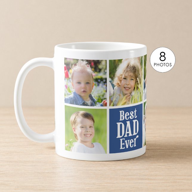 Bästa pappa någonsin 8 bilder kaffemugg (Skapare uppladdad)