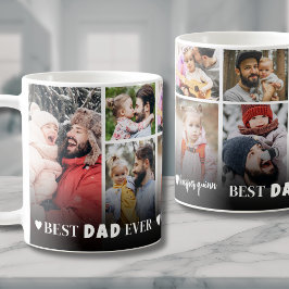 Bästa pappa någonsin 8 Foto Collage Fars dag Kaffemugg