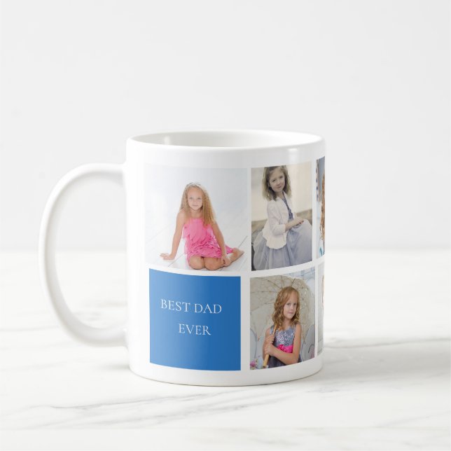 Bästa pappa någonsin 8 Foto kaffemugg (Vänster)