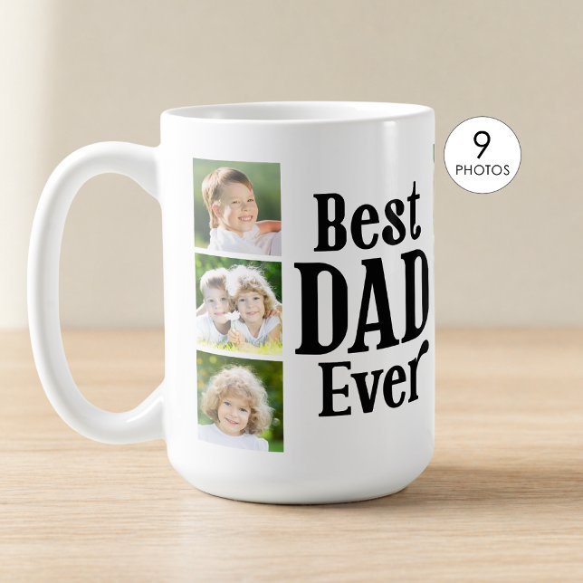 Bästa pappa någonsin 9 bilder kaffemugg (Skapare uppladdad)