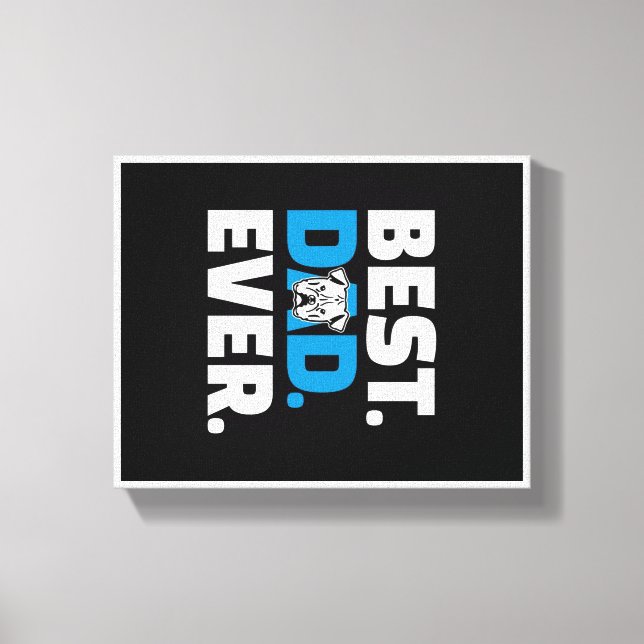 Bästa Pappa någonsin | American Bulldog Pappa Gift Canvastryck (Framsida)