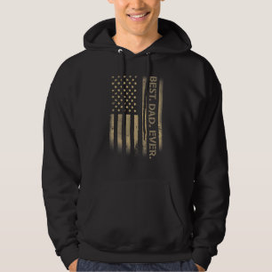 Bästa Pappa någonsin Amerika USA Grunge Flagga Pap Hoodie