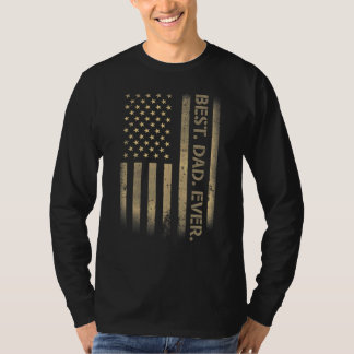 Bästa Pappa någonsin Amerika USA Grunge Flagga Pap T Shirt