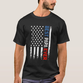 Bästa pappa någonsin Amerikansk flagg Fars dag T Shirt