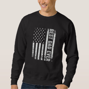 Bästa pappa någonsin amerikansk flagga Usa patriot Lång Ärmad Tröja