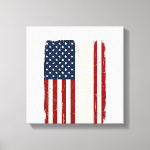 Bästa pappa någonsin Amerikansk flagga Vintage Vec Canvastryck