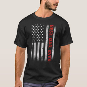 Bästa Pappa någonsin Amerikanska Flagga Fars dag 1 T Shirt