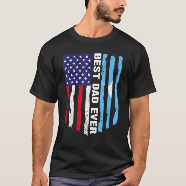 Bästa Pappa någonsin Amerikanska Somalia Flagga Gr T Shirt (Framsida)