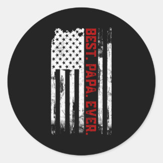 Bästa Pappa någonsin - Amerikanska USA flagga Fath Runt Klistermärke