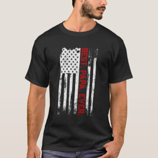 Bästa Pappa någonsin Amerikanska USA flagga Father T Shirt