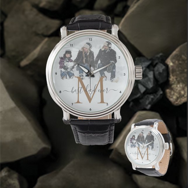 Bästa Pappa någonsin, anpassa ditt namn, foto Armbandsur (Skapare uppladdad)