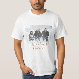 Bästa Pappa någonsin, anpassa ditt namn, Photo T-S T Shirt