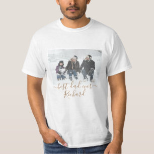 Bästa pappa någonsin, anpassa med ditt namn, foto t shirt