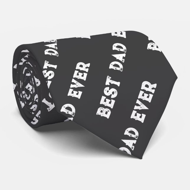 Bästa pappa någonsin Anpassad årsmonogram Mönster  Slips (Rullad)