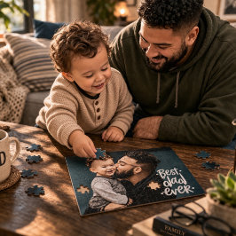 Bästa pappa någonsin Anpassad bild Fadersdagsprese Pussel