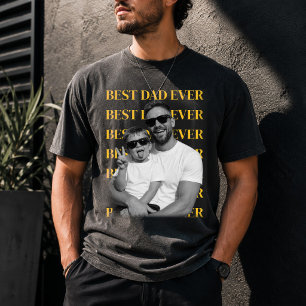 Bästa pappa någonsin Anpassad bild, Fars dag Vinta T Shirt