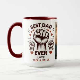 Bästa pappa någonsin Anpassad bild Personlig fad Mugg