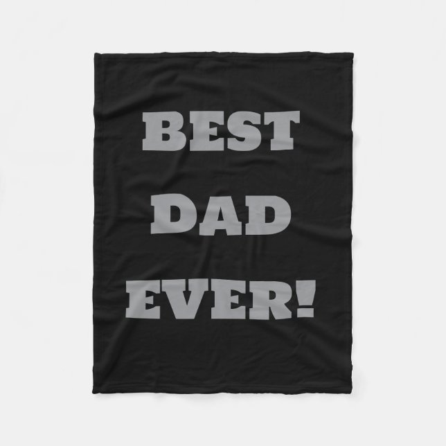 Bästa pappa någonsin Anpassad fleecefilt svart (Framsidan)