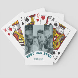 Bästa pappa någonsin Anpassad flerbilderkollage Casinokort