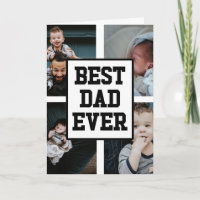Bästa pappa någonsin Anpassad foto Fars dag-kort