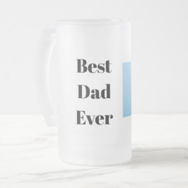 Bästa pappa någonsin Anpassad foto Fars dag-presen Frostat Ölglas