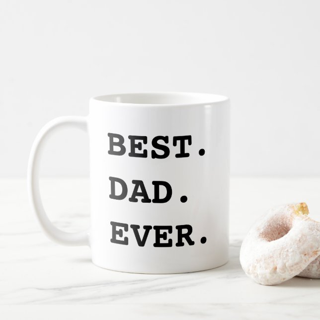 Bästa pappa någonsin Anpassad namntext Fadersdagsp Kaffemugg (Med munk)