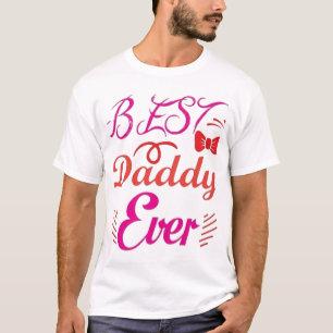 Bästa Pappa Någonsin Anpassad Typografi T-Shirt -