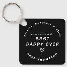 Bästa pappa någonsin Anpassade namn, svart, vit ny