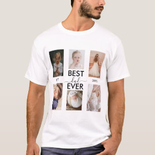 Bästa Pappa någonsin Anpassadet år och bilder T Shirt