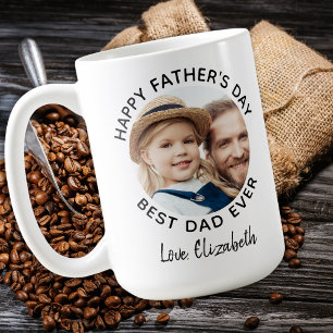 Bästa PAPPA någonsin Anpassningsbar 2 Photo Lyckli Kaffemugg