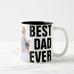 Bästa Pappa någonsin-Anpassningsbar-foto-Mugg Två-Tonad Mugg
