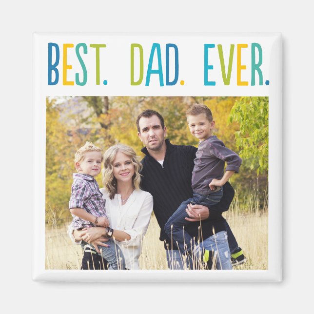 Bästa Pappa någonsin-Anpassningsbar-fotomagnet Magnet (Framsidan)