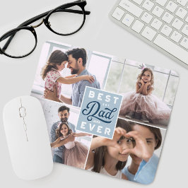 Bästa Pappa någonsin | Anpassningsbar fyra fotofam Musmatta
