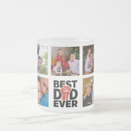 Bästa Pappa någonsin | Anpassningsbar Photo Collag Frostad Glasmugg