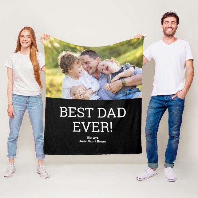 Bästa Pappa någonsin-Anpassningsbarna Foto Fars da Fleecefilt (På plats)