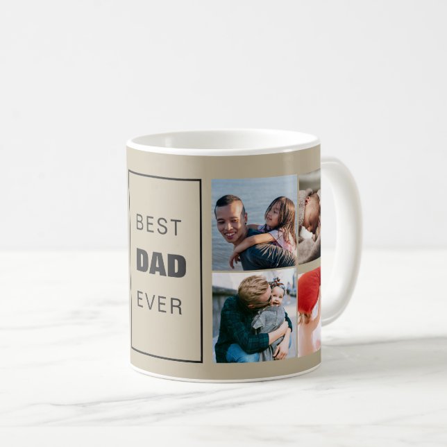 Bästa Pappa någonsin-Anpassningsbarna Foto Personl Kaffemugg (Framsida höger)