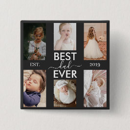 Bästa pappa någonsin Anpassningsbart år och bilder Knapp