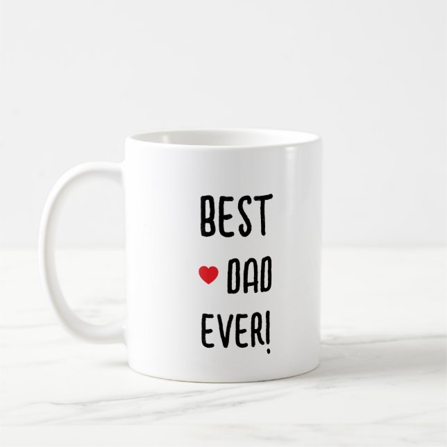 Bästa pappa någonsin Anpassningsbart namn Kaffemugg (Vänster)