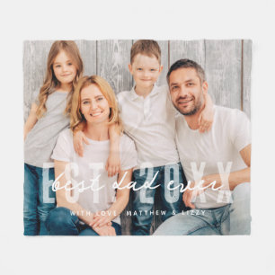 Bästa Pappa någonsin Athletic Modern Photo Fars da Fleecefilt