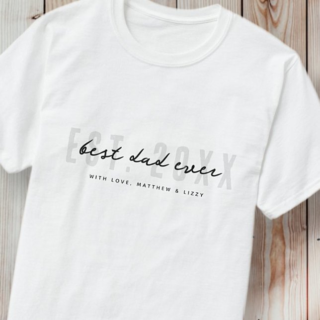 Bästa Pappa någonsin Athletic Modern Preppy Fars d T Shirt (Skapare uppladdad)