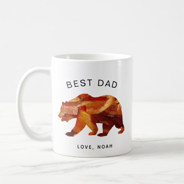 Bästa Pappa någonsin Bacon Älskare Mugg, Lusj Fars Kaffemugg (Vänster)