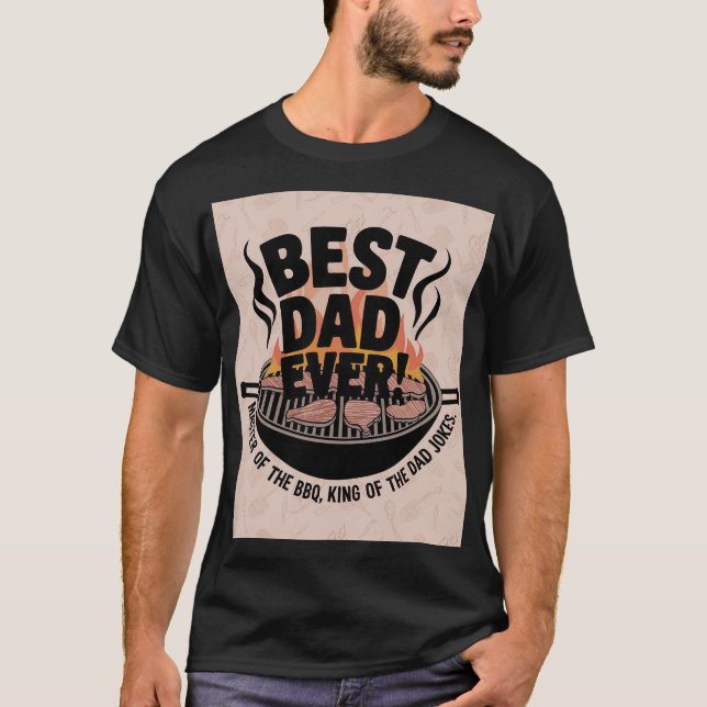 Bästa pappa någonsin BBQ-design – Grillens kung  T Shirt (Framsida)
