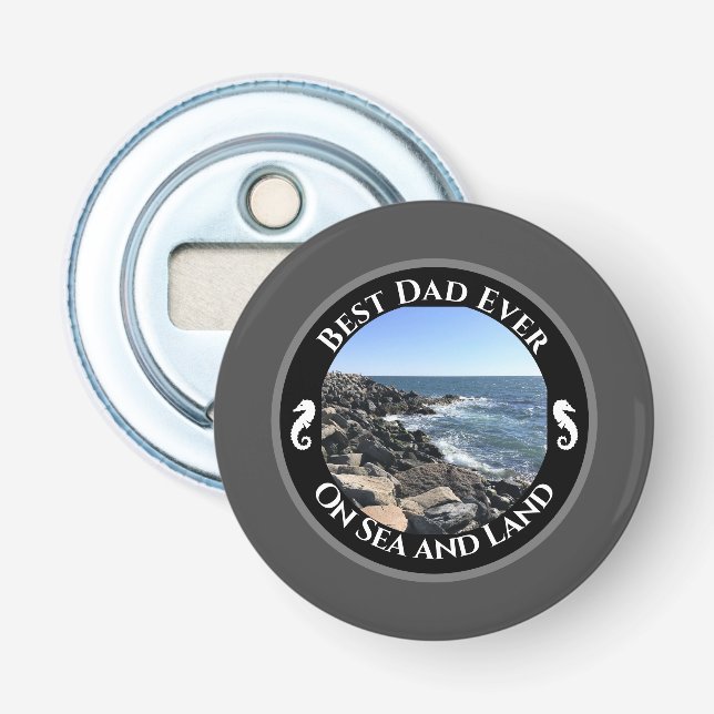 Bästa Pappa någonsin - blå atlantisk havsyta Flasköppnare (Framsidan)