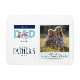 Bästa pappa någonsin Blå Glad fars dag Foto Magnet