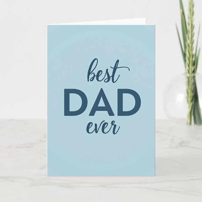 Bästa Pappa Någonsin Blå Kort (Framsida)
