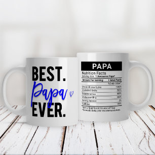 Bästa Pappa någonsin blå + näringsmässiga fakta, Jumbo Mugg