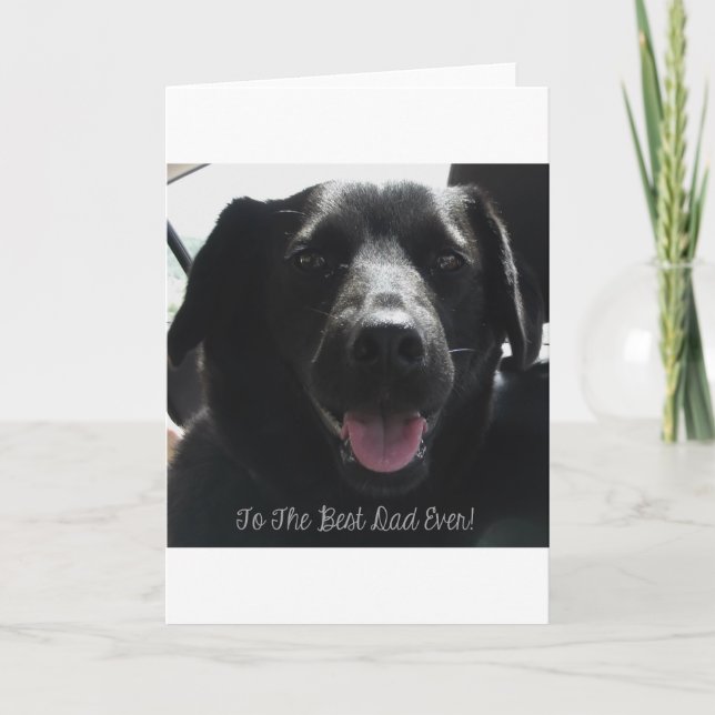 Bästa Pappa någonsin Black Hund design Kort (Framsida)