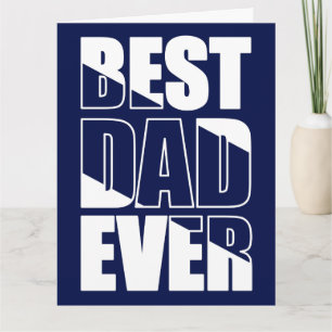 Bästa Pappa någonsin blått Far-dagskort Kort