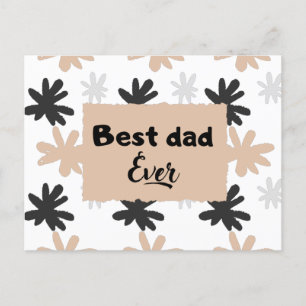 Bästa pappa någonsin! Blommig fadersdag Helg Vykort